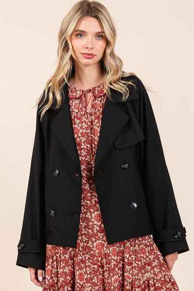 Mittoshop Double Breasted Long Sleeve Trench Coat Jacket - Damned Threads